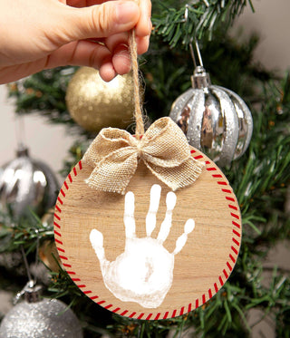 Handprint or Footprint Christmas Ornament and Paint Kit