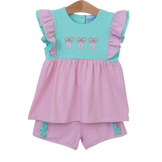 Pink Ballet Slipper Short Set