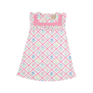 Darla Dress -French Country Floral/Hamptons Hot Pink