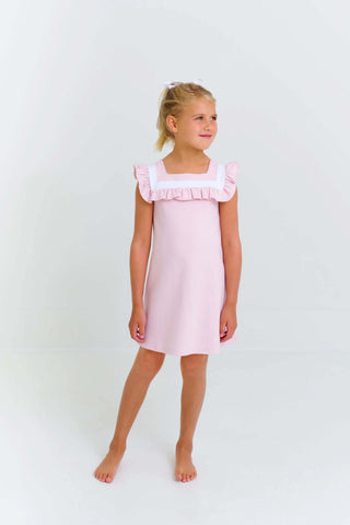 Darla Dress - Palm Beach Pink with Worth Avenue White