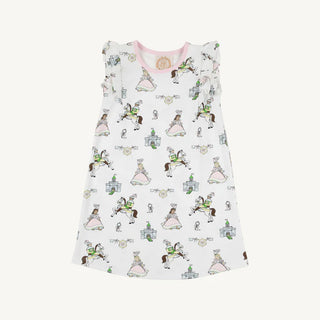 Ruehling Ruffle Dress – Darling Duchess with Palm Beach Pink by The Beaufort Bonnet Company featuring princesses, ponies, and castles