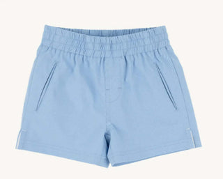 Boys’ Prepletic Sheffield Shorts in Sarasota Sky—light blue, moisture-wicking shorts with elastic waistband and pockets for summer play.
