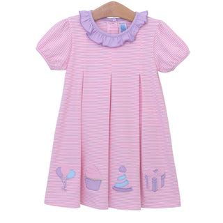 Pink Applique Birthday Party Dress
