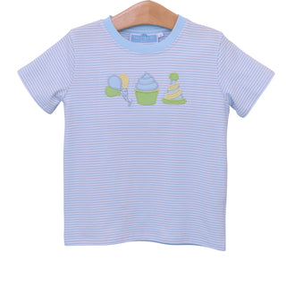 Blue Applique Birthday Party Shirt