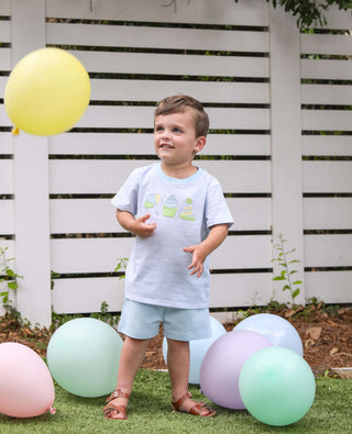 Blue Applique Birthday Party Shirt