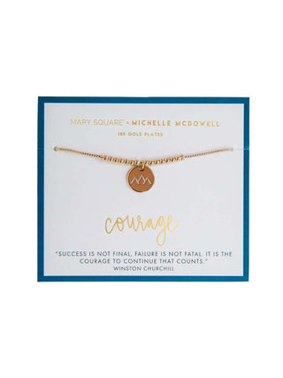 Courage Inspirational Bracelet 18K Gold Plated