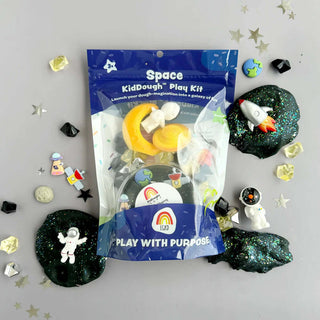 Space Play Kit – Intergalactic sensory dough set with astronauts, rockets, planets, and sparkly dough for out-of-this-world fun.