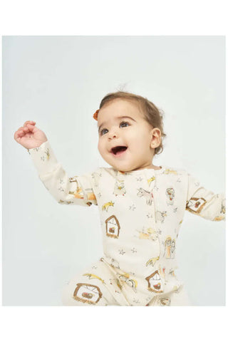 Away In A Manger Footless Christmas Pajamas - Christian Pajamas