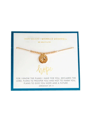 Hope Inspirational Bracelet 18K Gold Plated