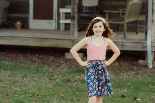 Pink Spaghetti Strap Twirl Dress