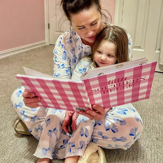 Little Southern Belle hardcover book with pink gingham cover—teaching girls grace, gratitude, and faith with charming Southern flair.
