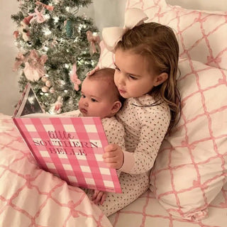 Little Southern Belle hardcover book with pink gingham cover—teaching girls grace, gratitude, and faith with charming Southern flair.