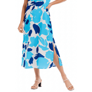 Annie Sleeveless Blue Print Dress – Mud Pie