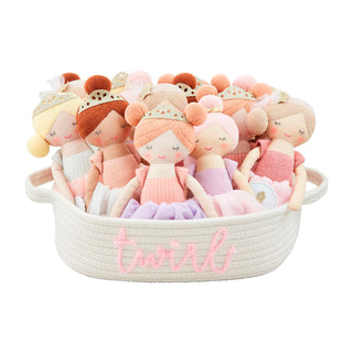 Plush ballerina dolls with pastel tutus and sweater knit yarn hair—perfect for snuggling, gifting, or recital keepsakes.