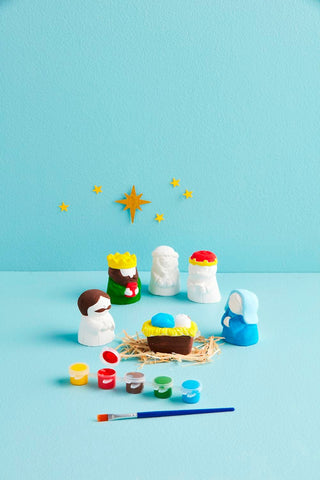 Paint Your Own Plaster Nativity Set - Mud Pie