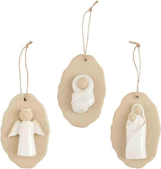 Mud Pie Nativity Character Christmas Ornaments