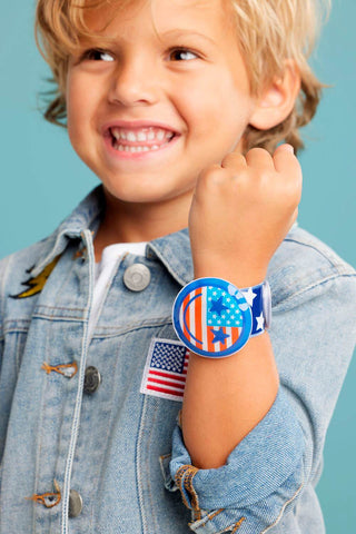 LED Patriotic Slap Bracelets - Mud Pie
