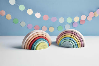 Mud Pie Wooden Rainbow Stacking Toy
