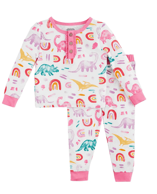 Mud Pie Dino Girls Pajama Set