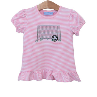 Pink Soccer Ruffle Shirt