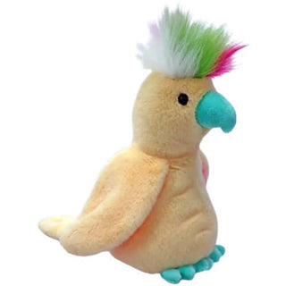 TY Pompom the Cockatoo Beanie Baby – pastel plush bird with rainbow crest, teal beak and feet, perfect for cuddles, gifts, or collecting.