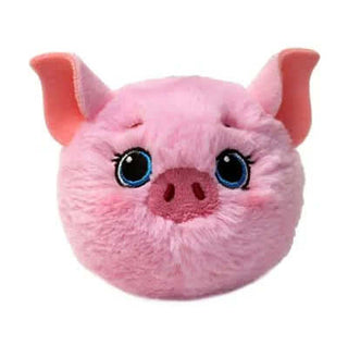 TY Posey the Pig Bounce Ball—round pink plush with embroidered blue eyes, pig snout, and soft fur from the TY Beanie Bouncer collection.