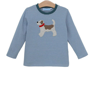 Trotter Street Kids Boy's Dog Applique Shirt