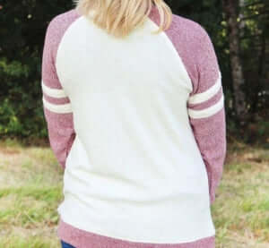 Boxercraft Garnet and Oatmeal Cozy Contrast Pullover