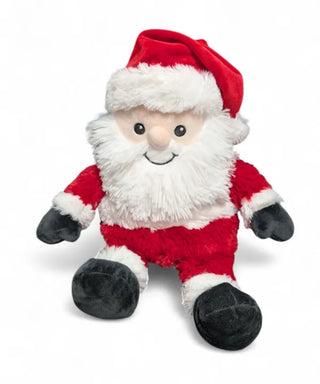 Close-up of Warmies Santa 2025 plush toy showing soft beard, red outfit, and festive holiday details, perfect Christmas gift idea.