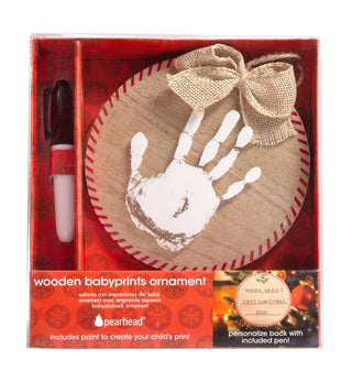 Handprint or Footprint Christmas Ornament and Paint Kit