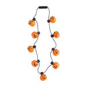 Mud Pie Halloween Light Up Pumpkin Necklace
