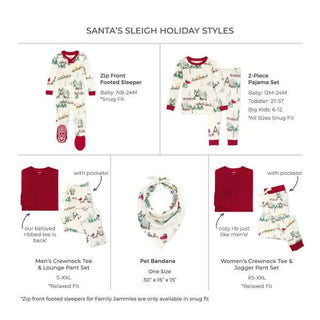 Christmas Matching Family Pajamas made of organic cotton burt's bees