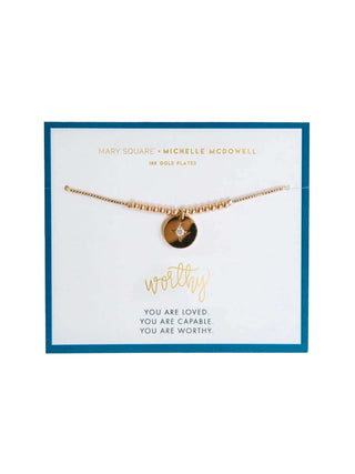Worthy Inspirational Bracelet 18K Gold Plated