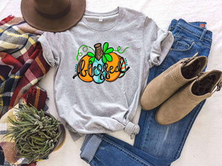 ladies t-shirt Blessed Pumpkin Printed Tee