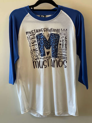 Mustang Blue Raglan Shirt