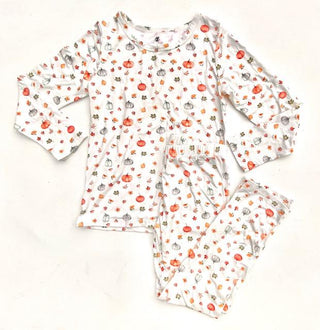 Vintage Pumpkin - Bamboo Long Sleeve Lounge Set by Charlie's Project-Pajamas-Simply Blessed Children's Boutique