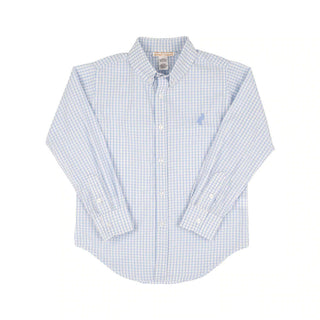 Dean's List Dress Shirt - Beale Street Blue Windowpane With Beale Street Blue Stork