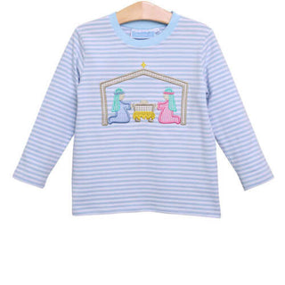 Trotter Street Kids Blue Nativity Shirt