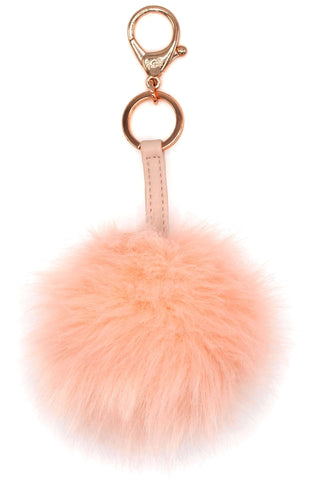 Blush Pouf Diaper Bag Charm Keychains