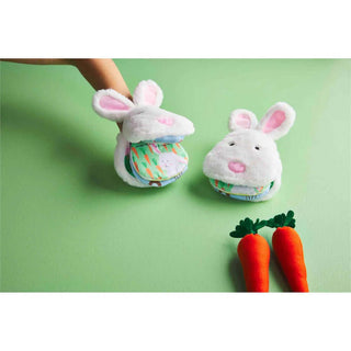 Mud Pie Faux Fur and Mink Baby Bunny Puppet Book