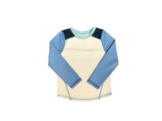 Mud Pie White Boy's Rash Guard Swim Shirt