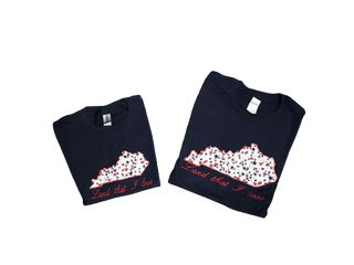 Mom and Me KY Patriotic Navy short sleeve shirt