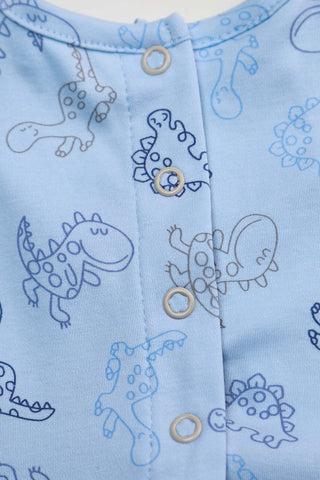 Squiggles Infant Boys Dinosaur Pima Cotton Romper-Infants-Simply Blessed Children's Boutique