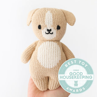 cuddle and kind baby puppy hand-knit with premium 100% cotton yarn