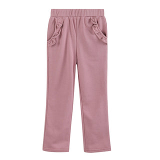 Blush Rose Ruffle Sweatshirt with Jogger Pant Set