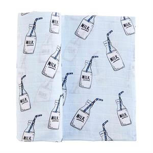 Mud Pie Blue Milk Swaddle Blanket