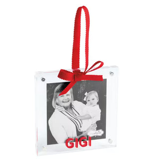 Mud Pie Gigi Acrylic Photo Frame Christmas Ornament-Christmas ornament-Simply Blessed Children's Boutique