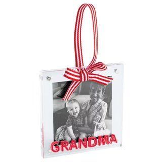 Mud Pie Grandma Acrylic Photo Frame Christmas Ornament-Christmas ornament-Simply Blessed Children's Boutique