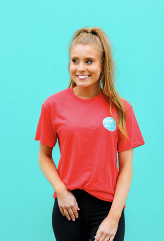 Love Generously T-Shirt - Deep Coral