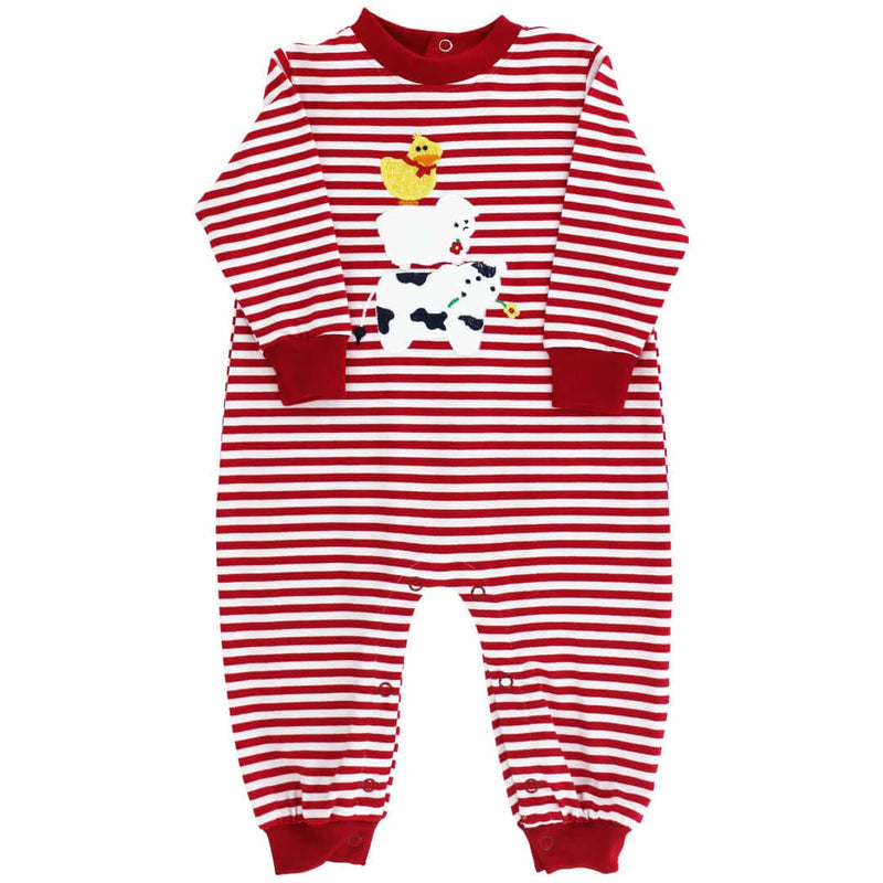 Bailey Boys Farm Animals- Boys Knit Romper